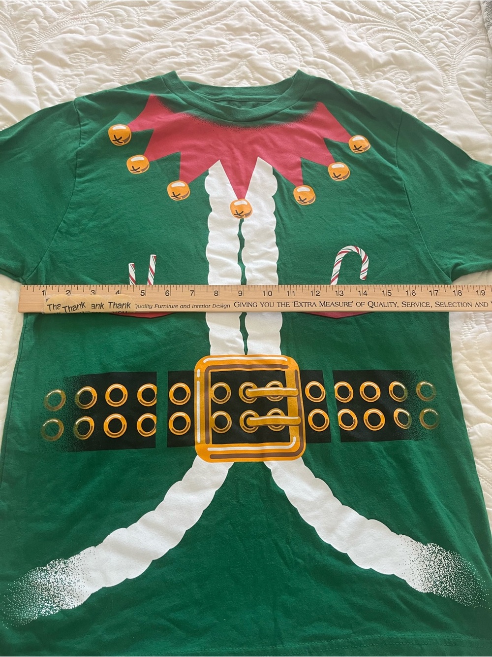 Holiday Elf Graphic Tee - Green small - Picture 2 of 7